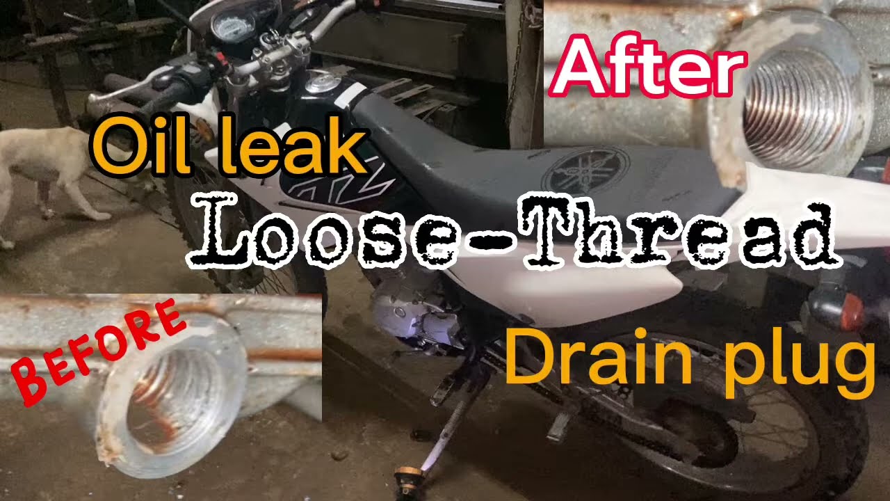 #howto fix OIL LEAK DRAIN PLUG engine motorcycle #yamaha #honda #suzuki #kawazaki