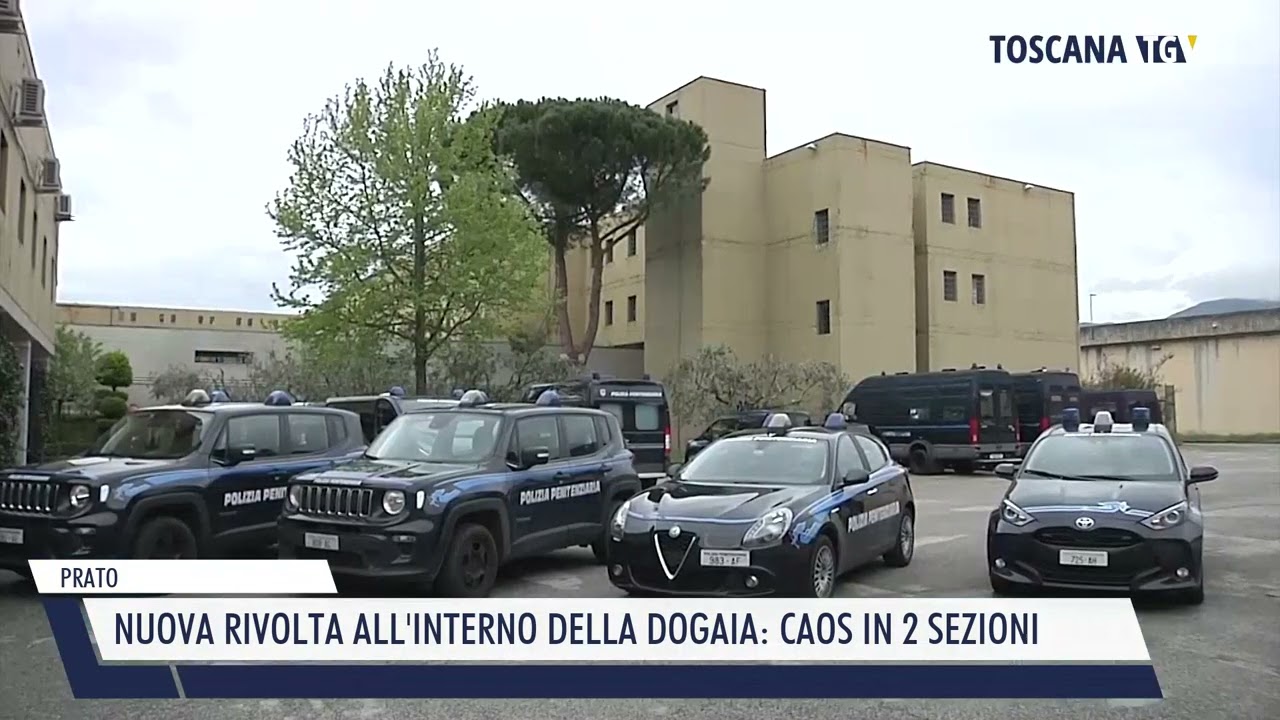 2024-04-13 PRATO - NUOVA RIVOLTA ALL'INTERNO DELLA DOGAIA, CAOS IN 2 SEZIONI