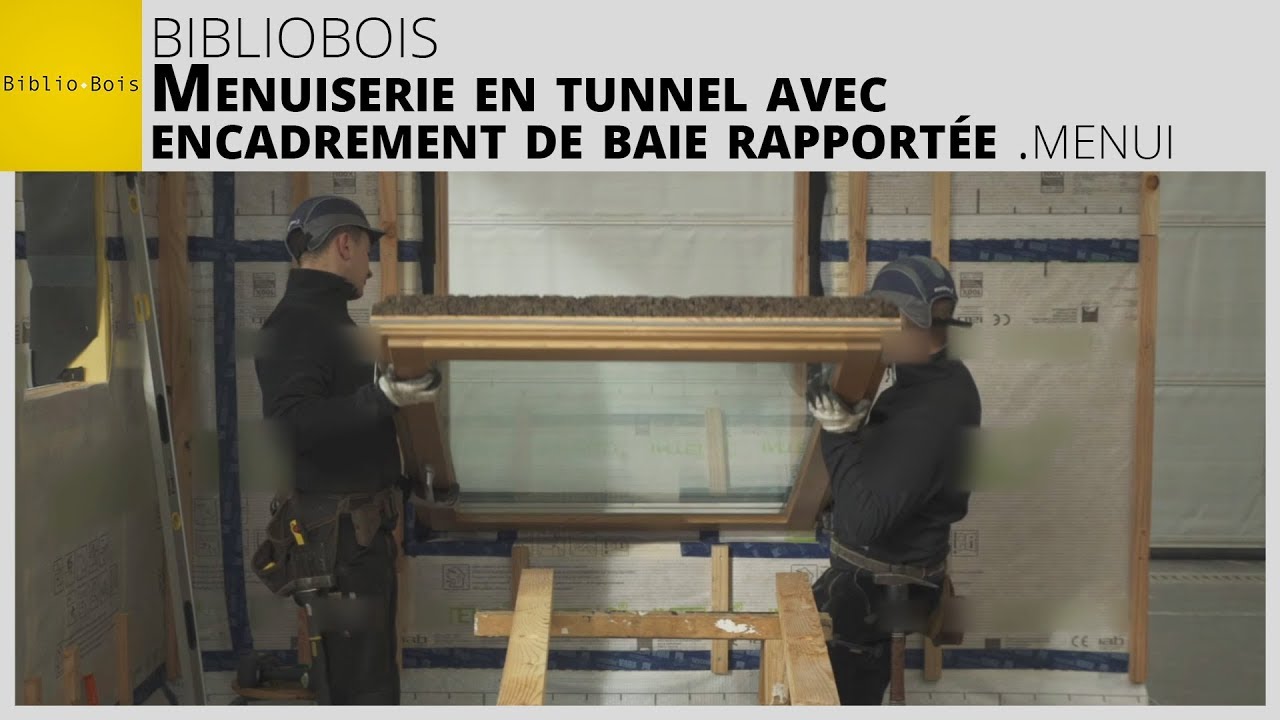 BiblioBois - Menuiserie en tunnel avec encadrement de baie rapportée / Lot menuiserie