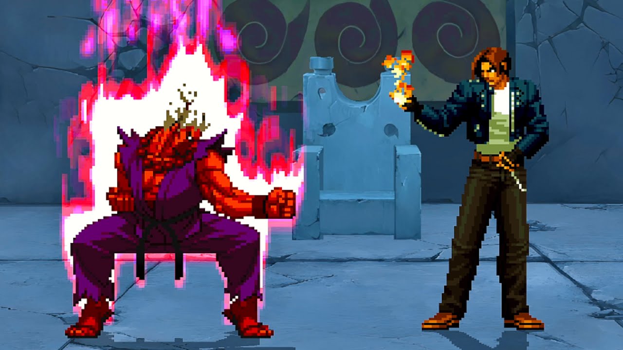 Shin Akuma Vs. Kyo Kusanagi - Fire and Darkness