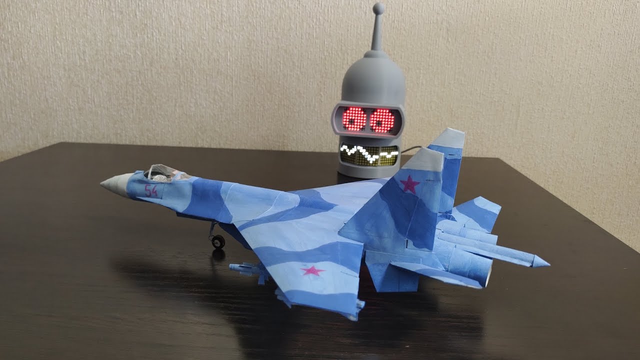Сборка модели истребителя-перехватчика СУ-27