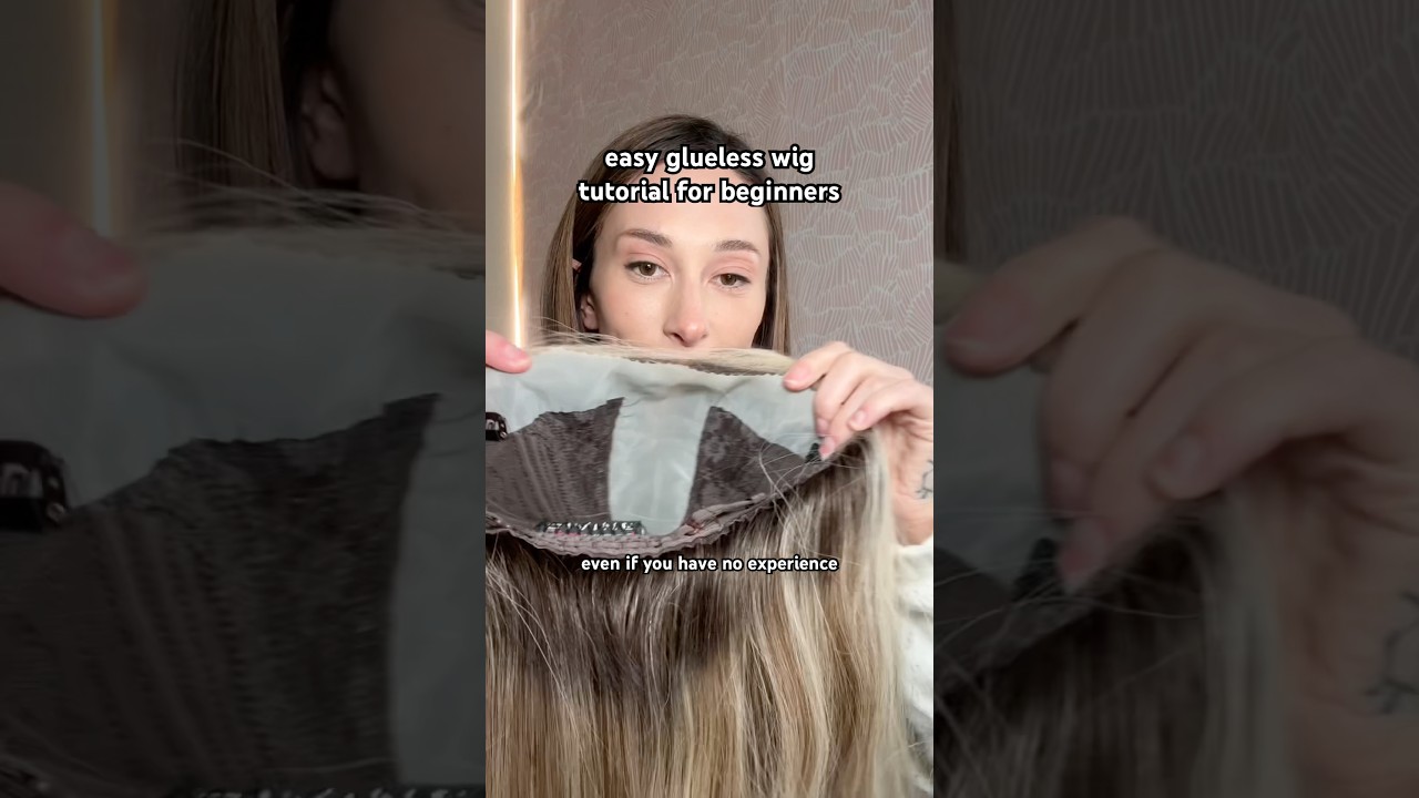 how to put on a glueless wig for beginners 