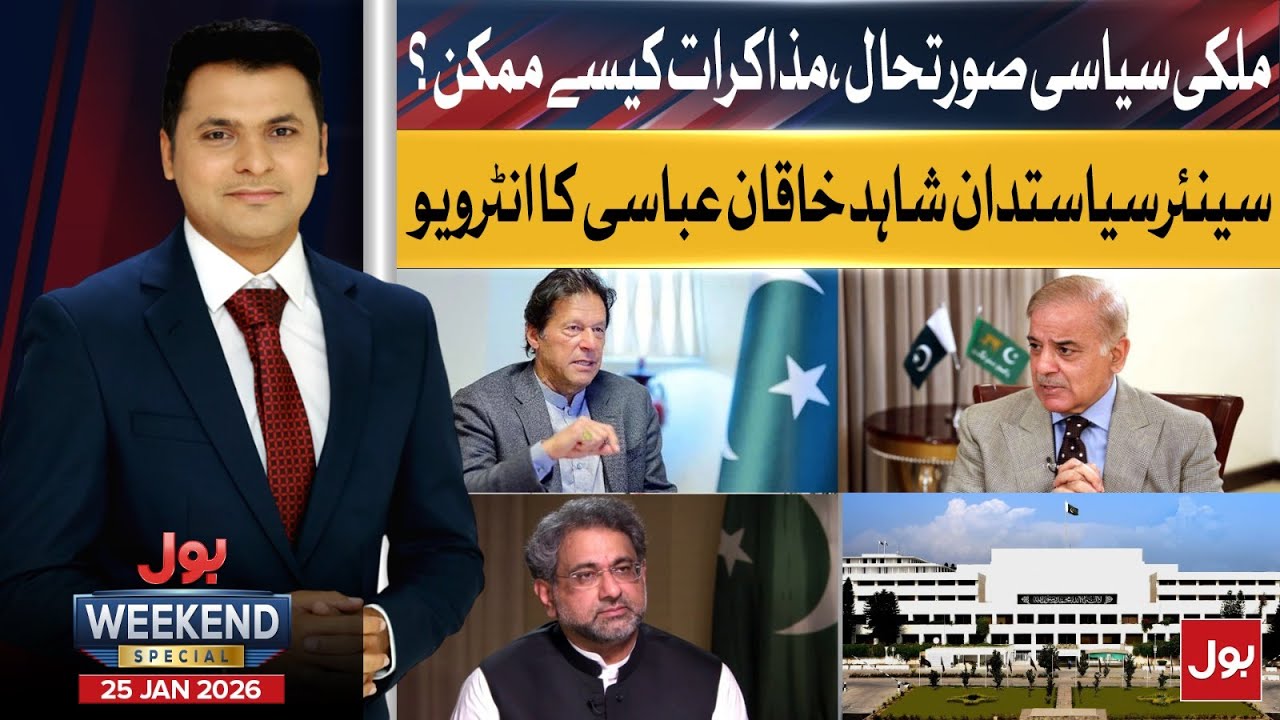 Political Dialogue in Pakistan | Shahid Khaqan Abbasi Exclusive Interview | BOL Weekend | 25 Jan 26