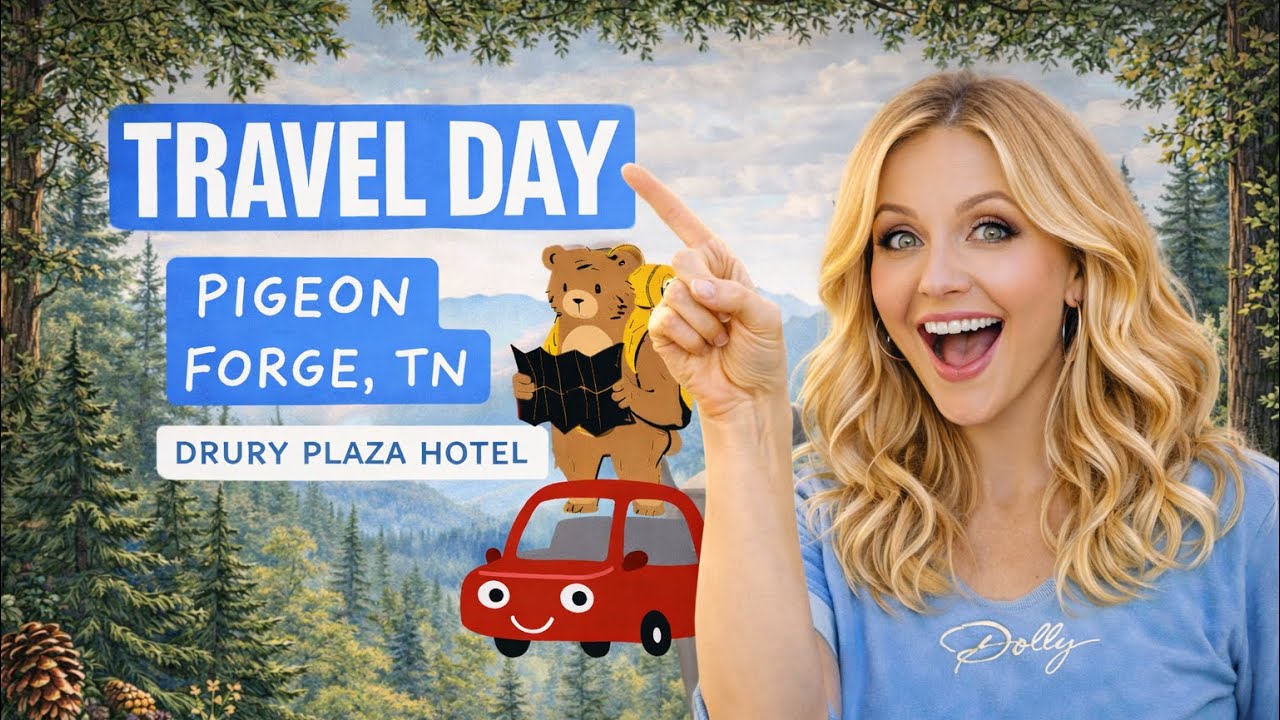 Travel Day to Drury Plaza Hotel in Pigeon Forge, TN with full room tour