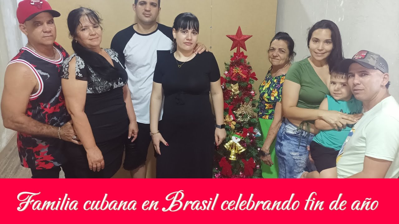 Familia cubana en Brasil celebrando el último día del año 2025.Feliz 2026