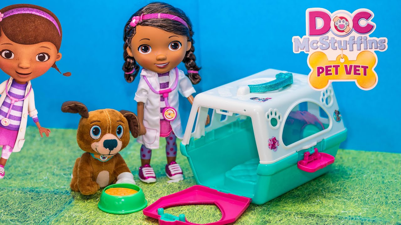Doc McStuffins Vet Doctor with  Findo Puppy Toy Unboxing