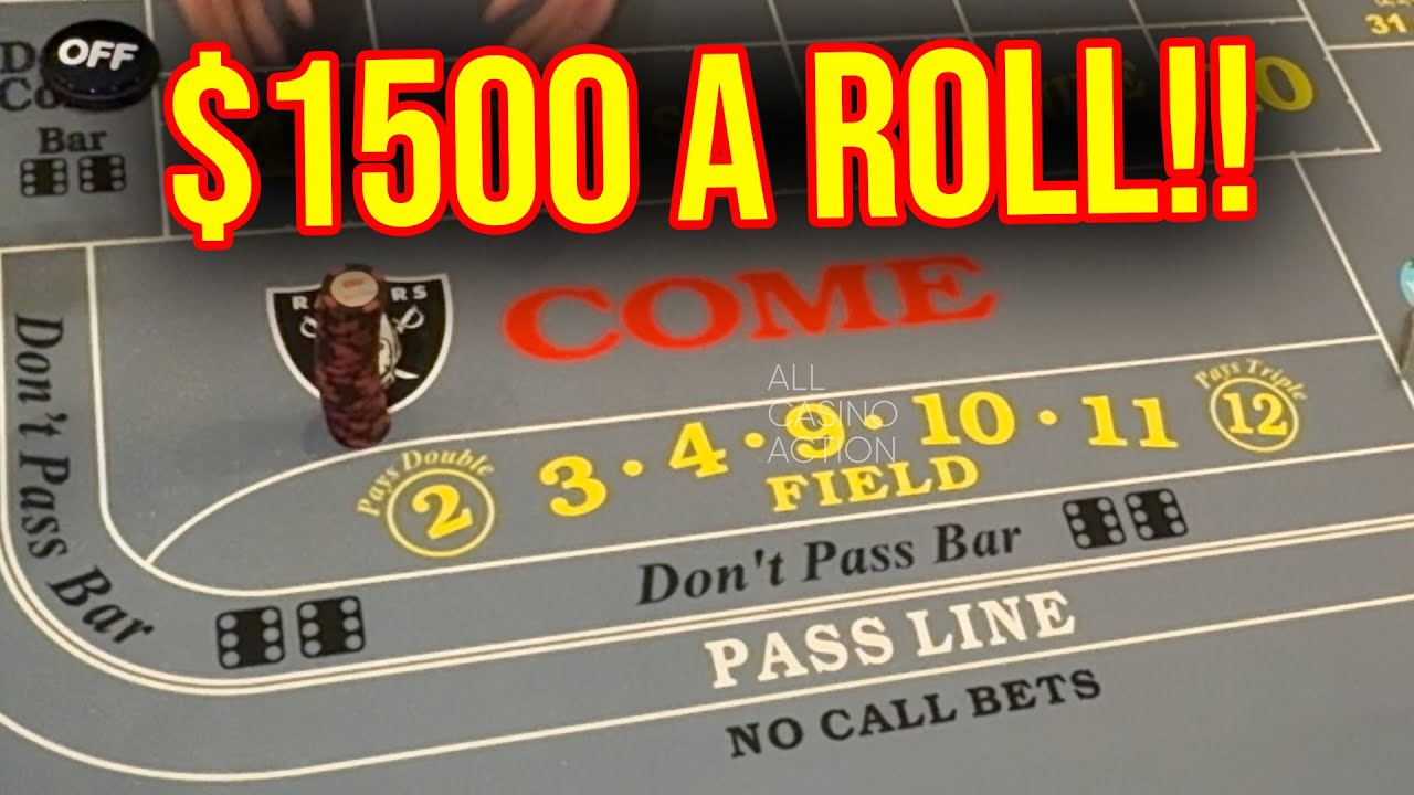 ABSOLUTELY EPIC CRAPS SESSION IN LAS VEGAS!! $1500+ ON A ROLL OMG!!