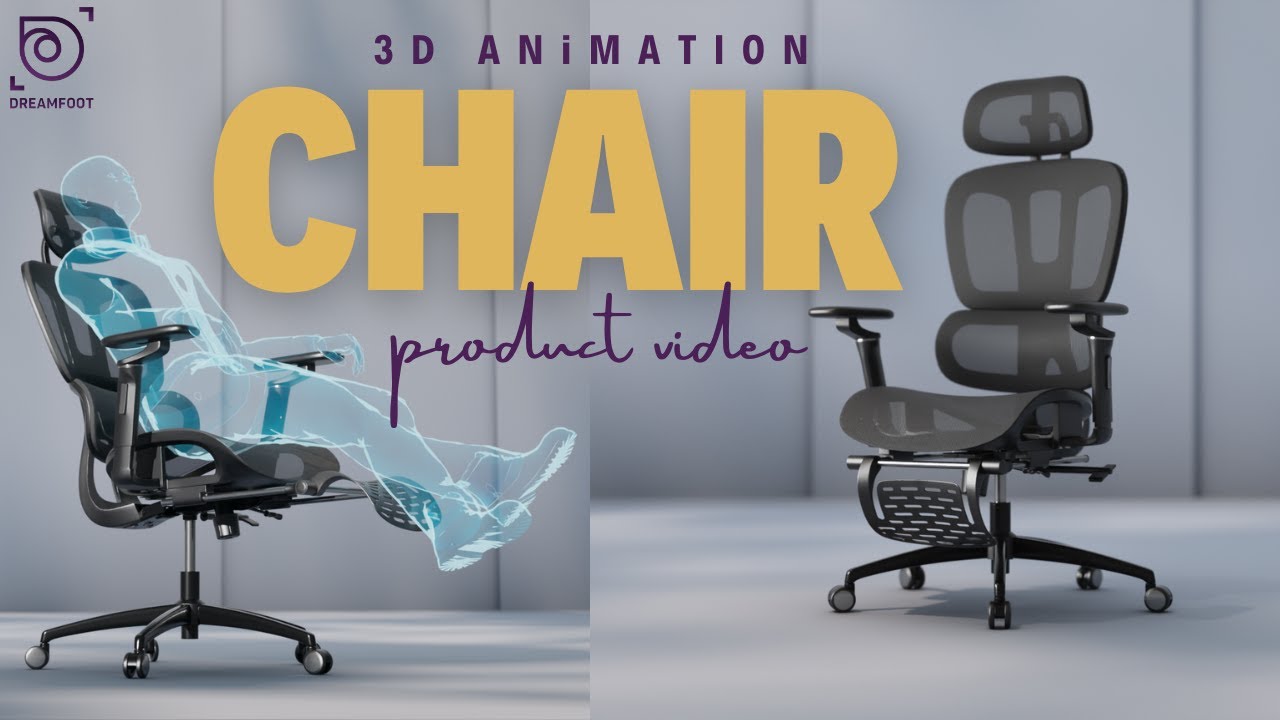 3D Product Animation for Chair  | 3d Animation Studio Ecommerce product