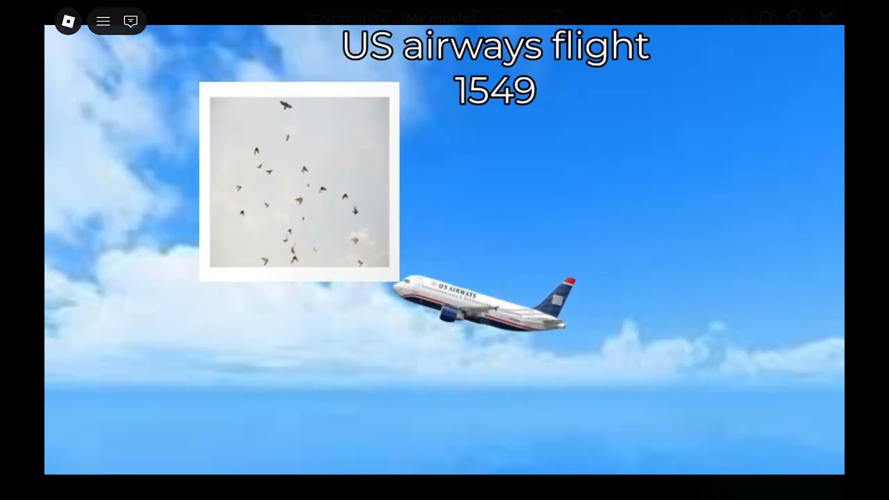 US airways flight 1549 in my movie roblox