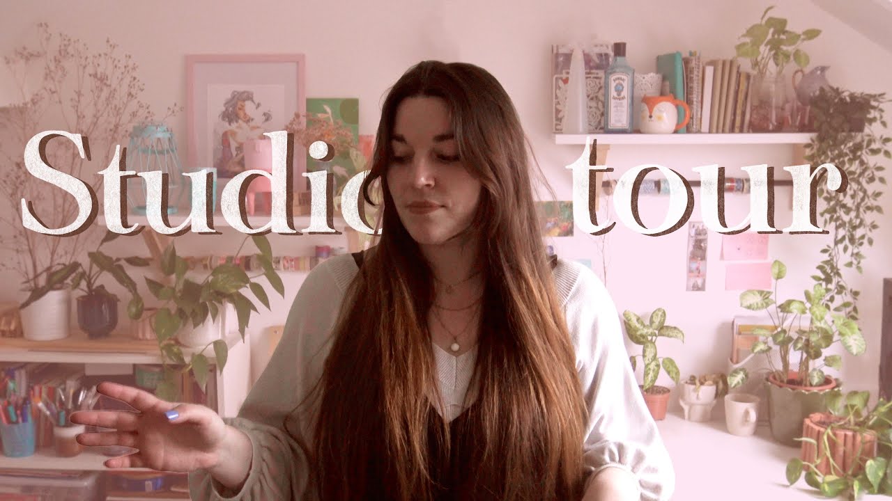 Studio Tour l Je vous dévoile mon atelier 🎨​🖌️​🌿