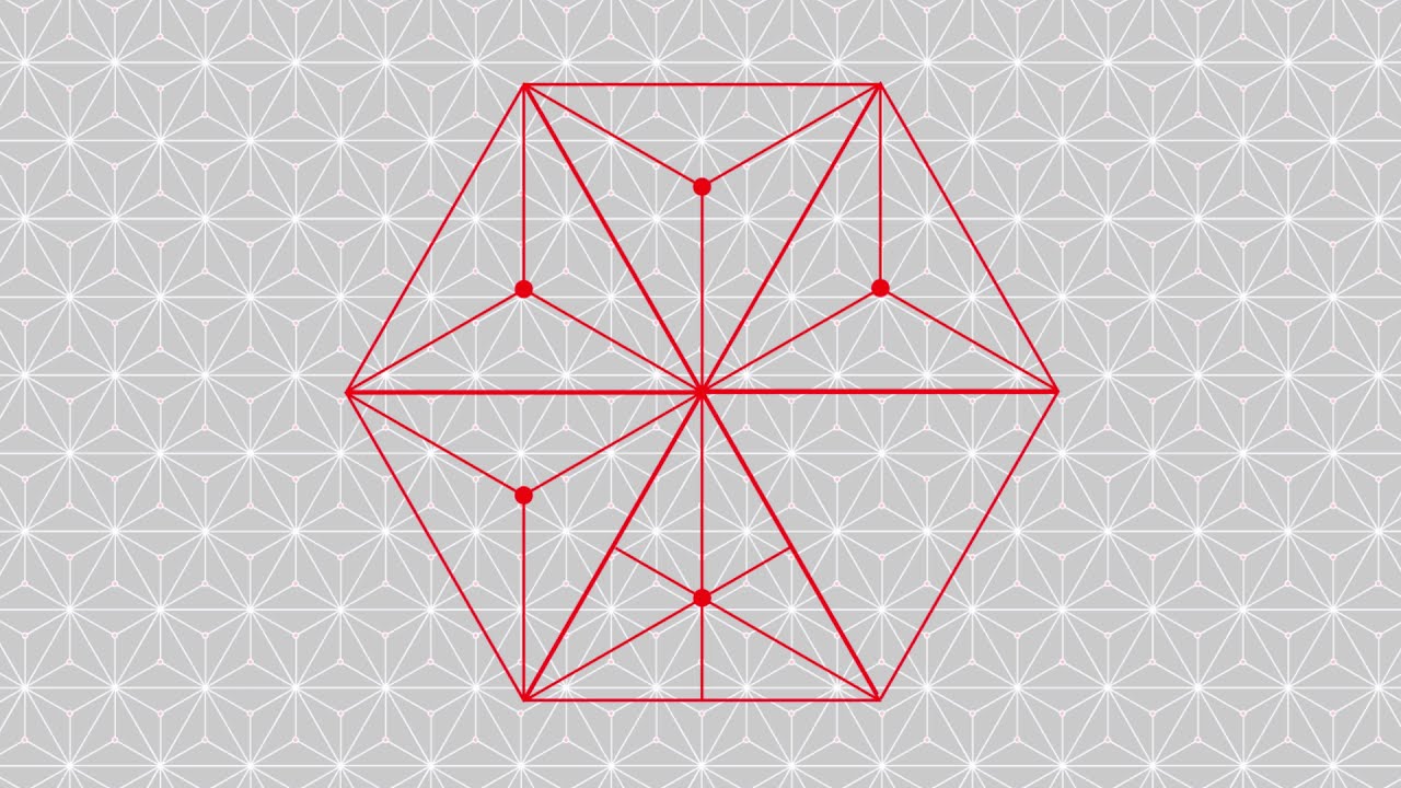 【Japanese Traditional Pattern】How to draw Hemp leaf pattern