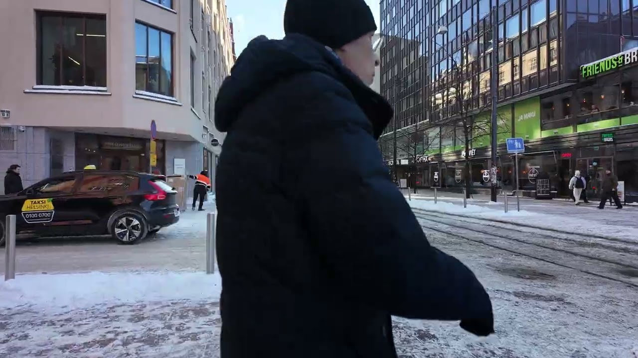 Helsinki Winter Sunday Walk  🇫🇮 | Helsinki Finland 4K