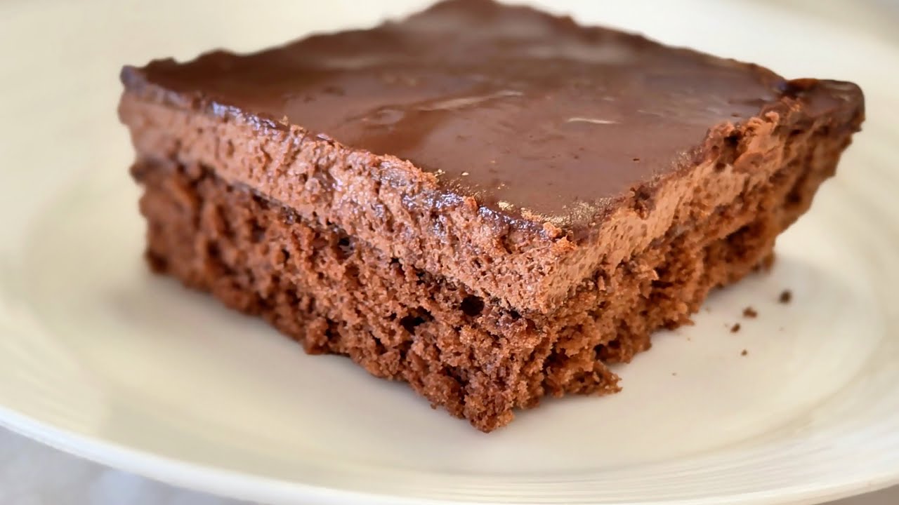 Chocolate Cream Cake from scratch! Homemade chocolate dessert.