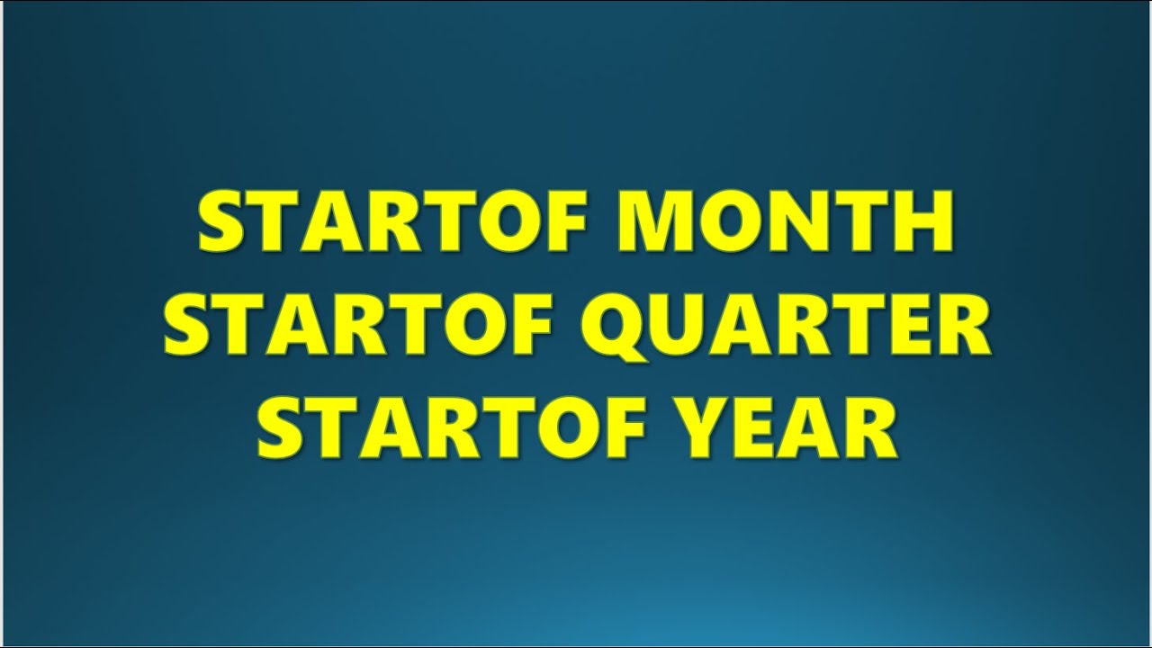 STARTOFMONTH,STARTOFQUARTER & STARTOFYEAR DAX in Power BI#dax #powerbi #dataanalytics #powerquery