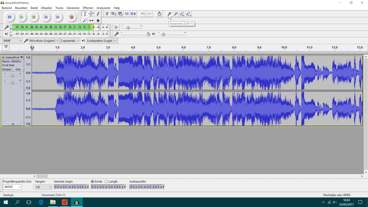 Audacity - geluidsbestand inkorten