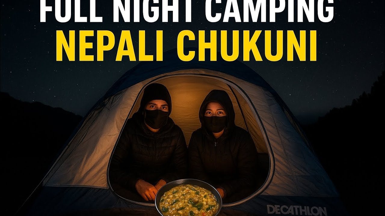 FULL NIGHT JUNGLE CAMPING 😱 Nepali Chukuni + Rice Cooking | survival hack | Still Alive