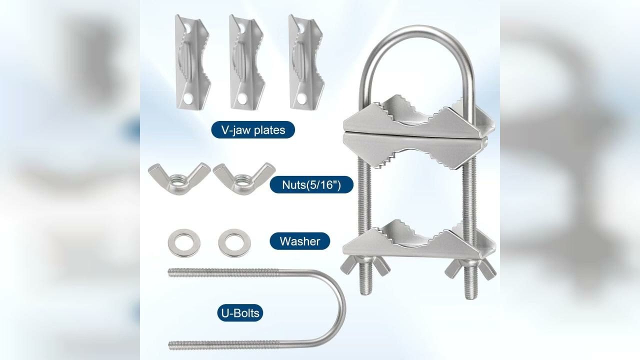 Review: Dual Antenna Mast Clamp, Galvanized Iron U-Bolt Mounting Bracket for Antennas, Surveil...