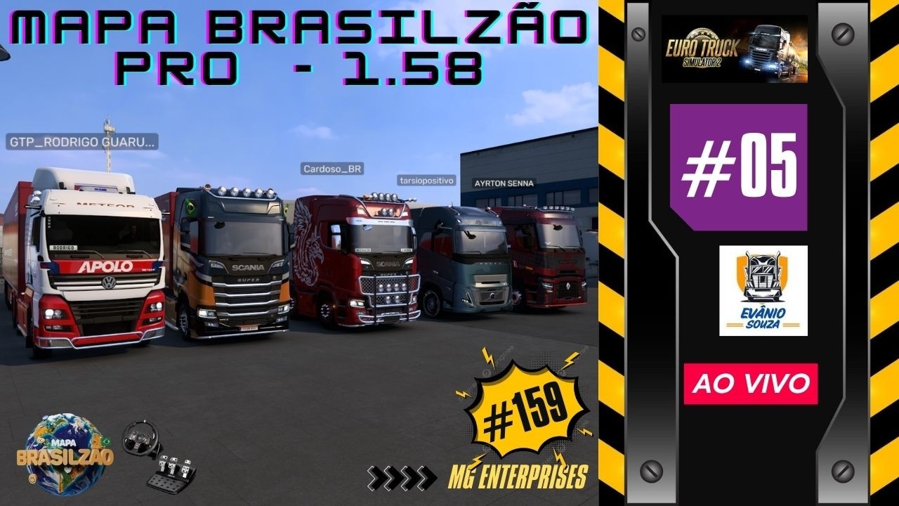 #05| MAPA BRASILZÃO PRO - 1.58 | EUROTRUCK SIMULATOR 2 - AO VIVO
