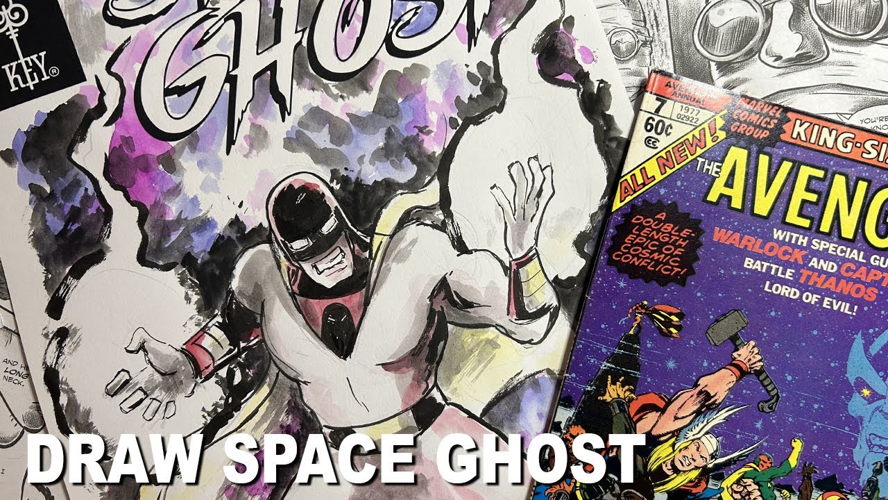 Draw Space Ghost! Comic Con Sketch Step by Step Jim Starlin influences