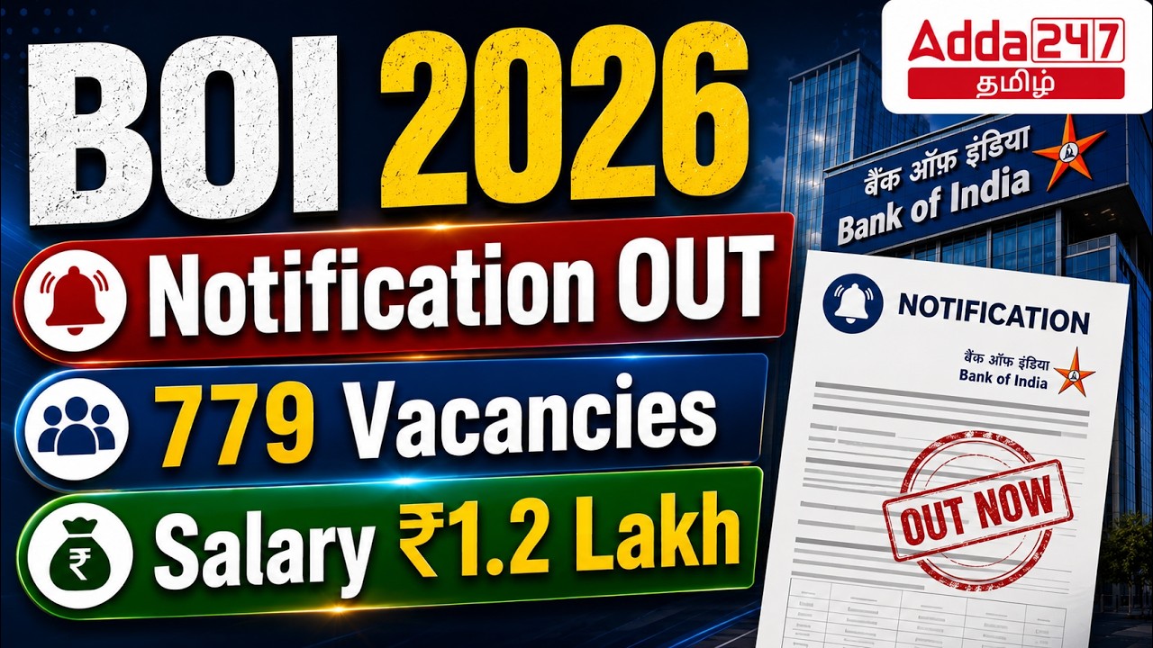 Bank of India Credit Officer Notification 2026 Out | BOI Credit Officer Notification Tamil