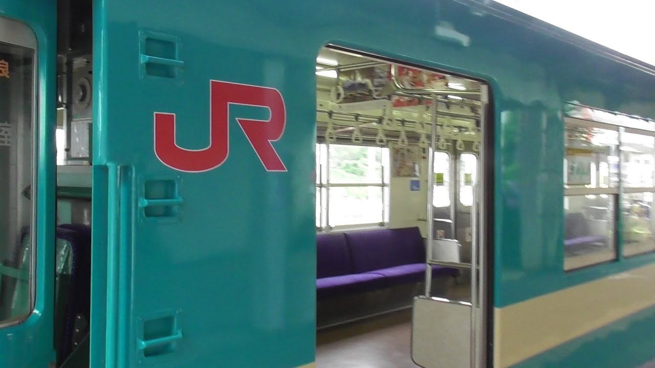 103系国鉄復刻カラー新編成があかいJRマークを付けて走り出した
