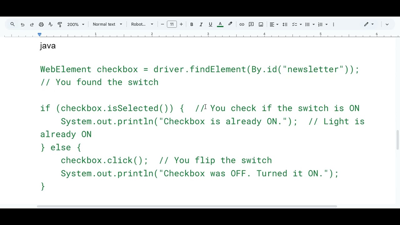 ✅ Checkbox Handling in Selenium (Java Edition)