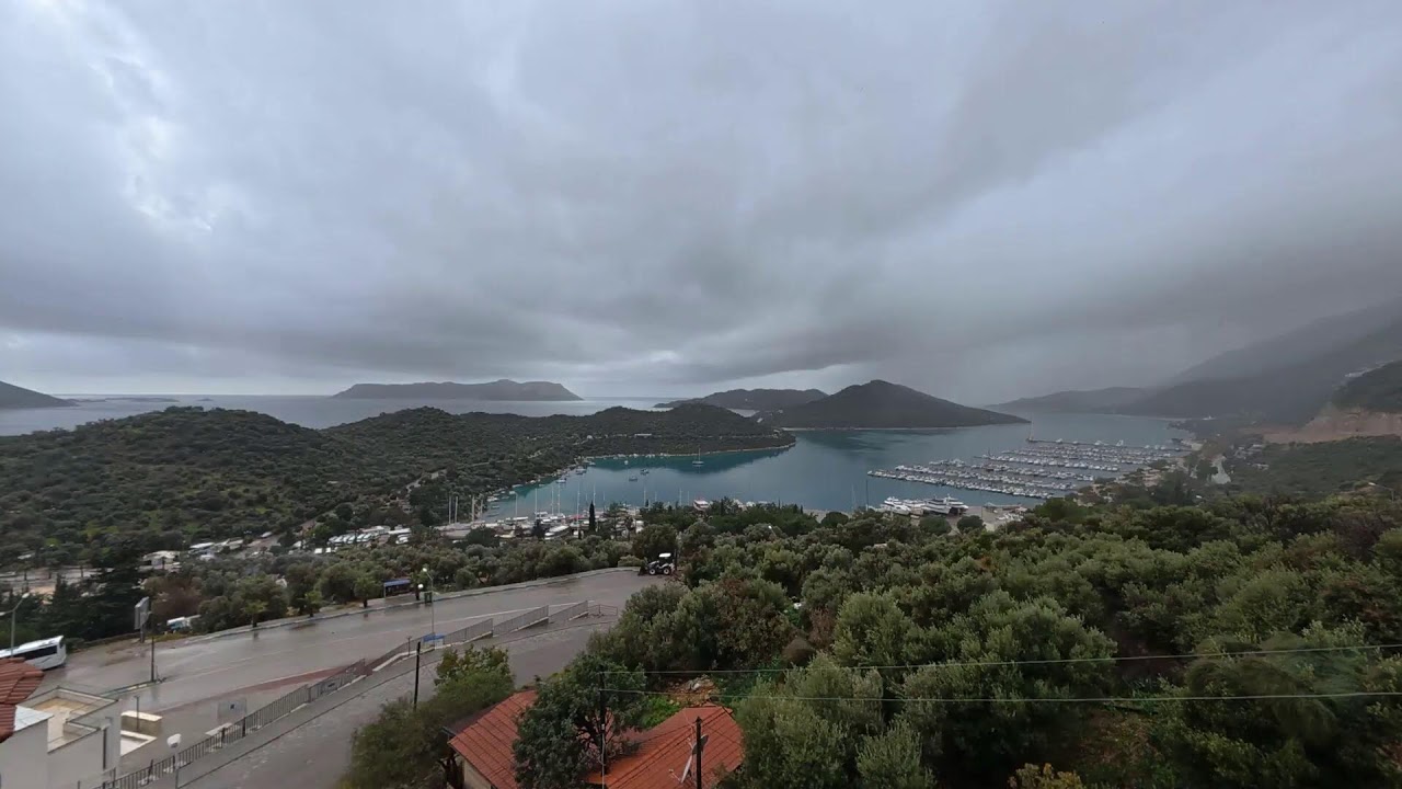 Kas Marina Live 🌊 Real-Time Yacht Harbor View | Turkey Waterfront Relax Stream