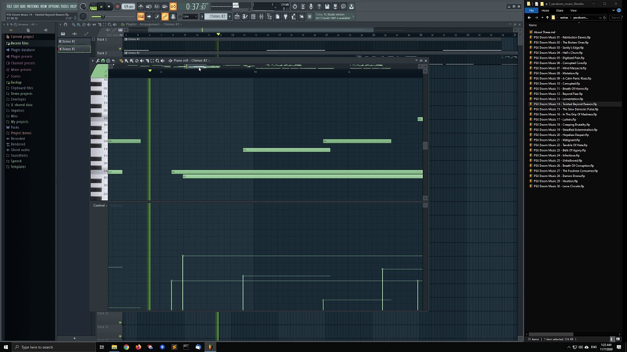 PSX Doom Music - reverse engineered to FL Studio format
