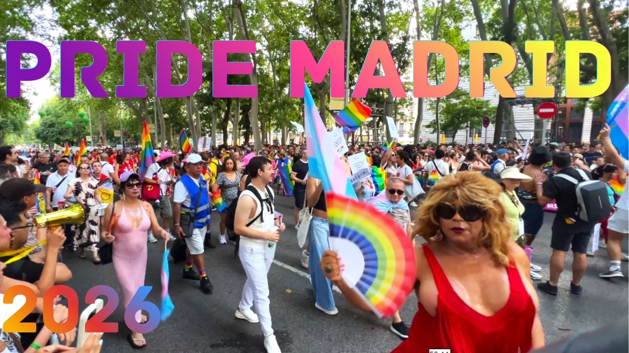 Pride 2026 🇪🇸 MADO 2026 LGBTQ + parade MADRID Celebration 4K Europe's Largest Pride Festival 🌈