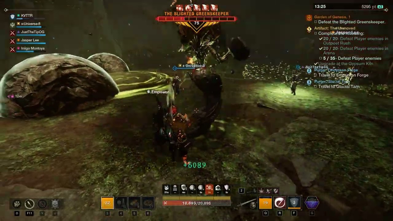 The Blighted Greenskeeper Boss. Garden of Genesis. Tank POV. New World Aeternum.
