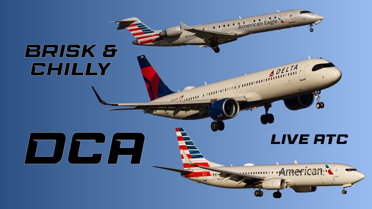 Brisk & Chilly Planespotting at Washington DC [4K]