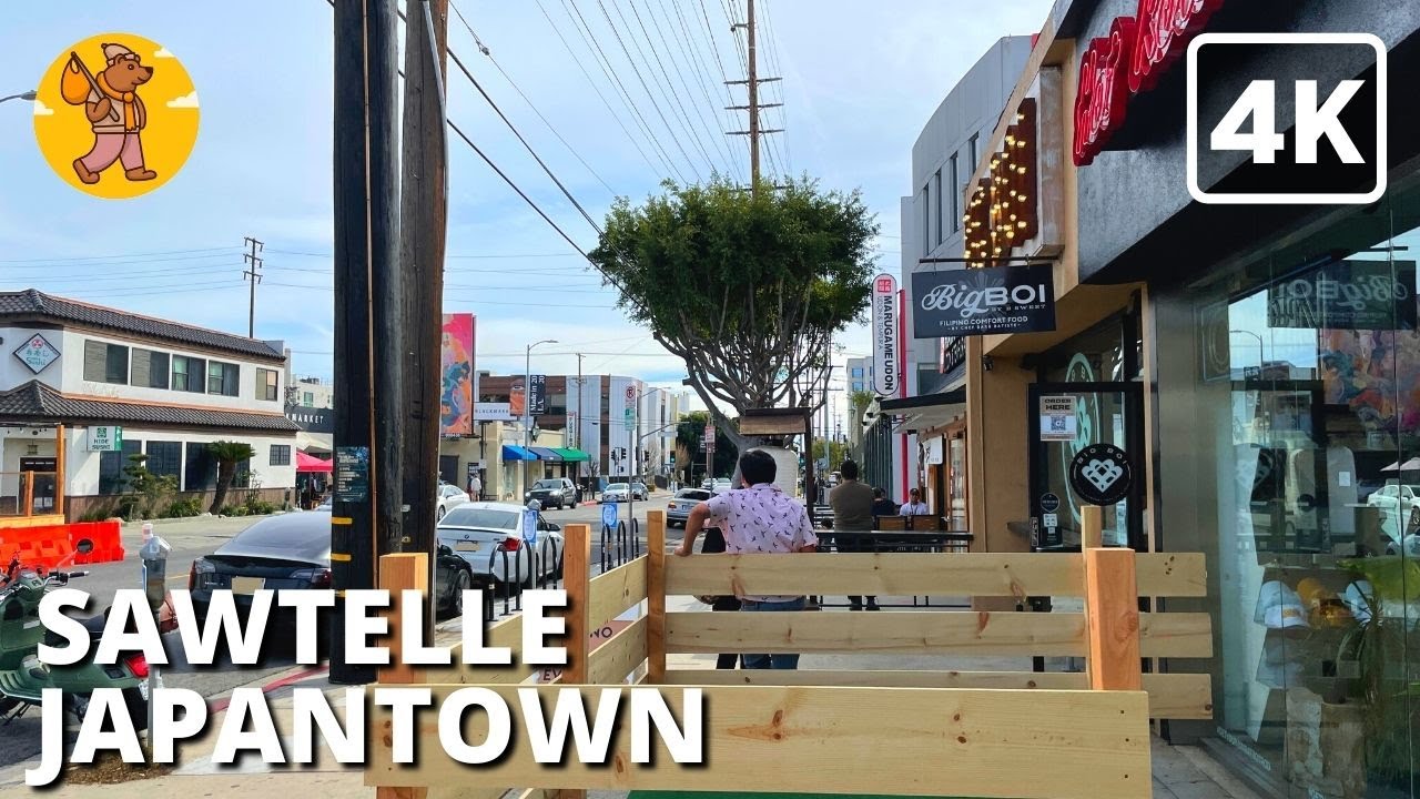 Sawtelle Japantown Walking Tour Los Angeles CA | {4k} 🔊 Binaural Sound
