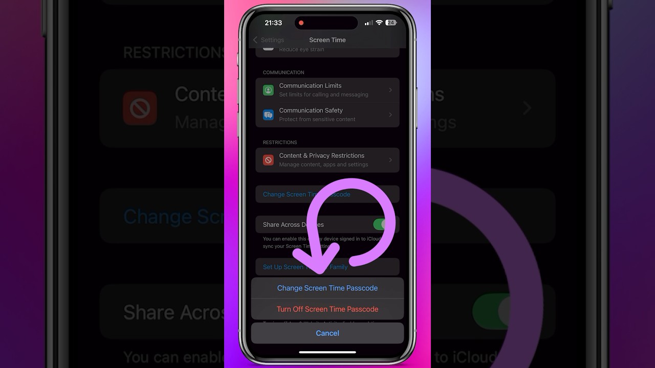 How to Change Screen Time Passcode on iPhone (Quick and Easy!) #shorts #shortvideo #iphone