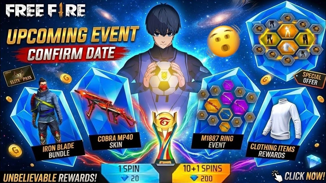 Iron blade bundle return date | Black and white t shirt return date | Free Fire upcoming event