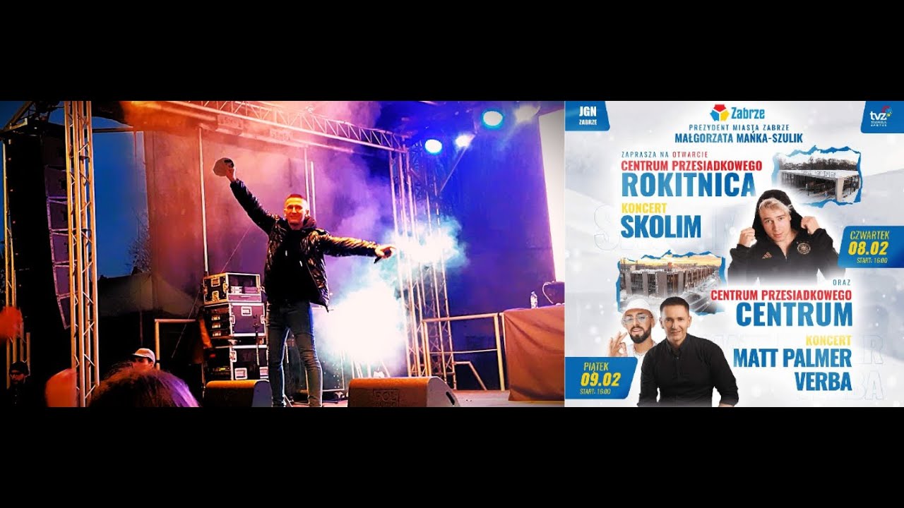 09.02.2024 KONCERT - Bo ja kocham tylko Ciebie - Verba, Otwarcie Centrum Przesiadkowego Zabrze