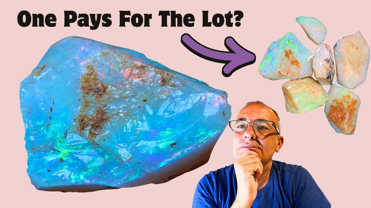 Cutting Beautiful Rough Crystal Opal To Pay For The Parcel.