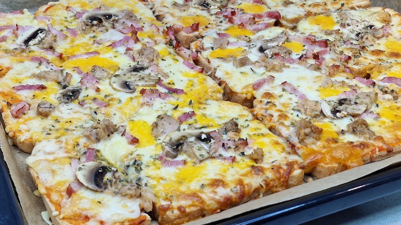 COMO HACER PIZZAS DE PAN DE MOLDE. Receta muy fácil y rápida! #lacocinadenuberosaylila