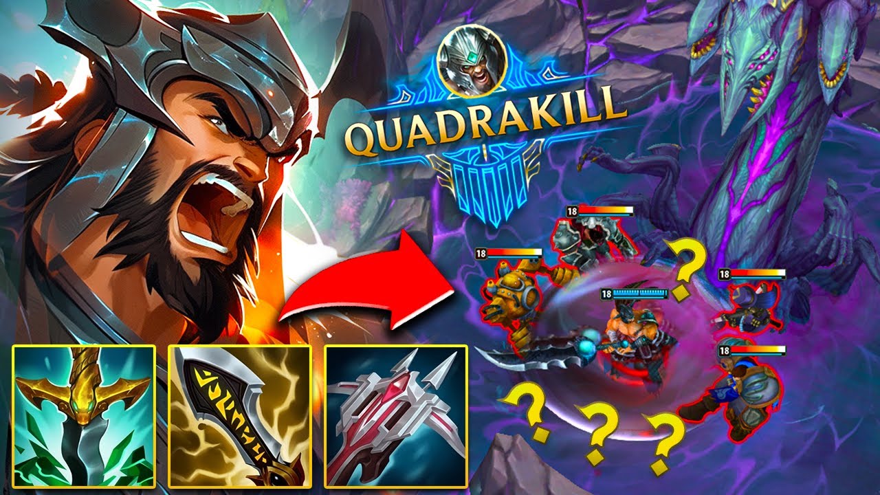 This is how the Rank 1 Tryndamere carries games... (INSANE 1V4 QUADRAKILL!)