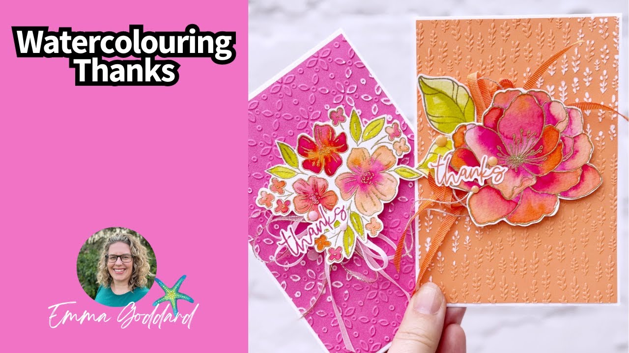 Watercolouring Thank You Cards