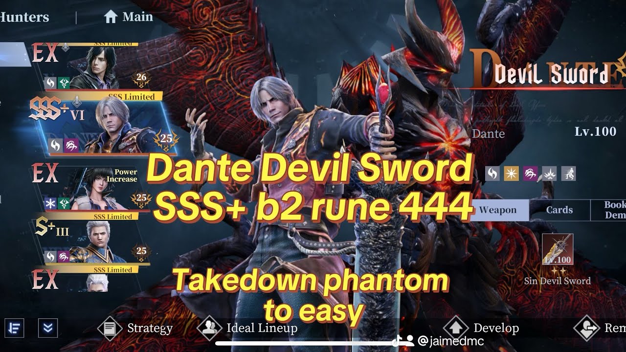 Devil May Cry : Peak of combat - New hunter Dante Devil Sword ( too broken, over power )