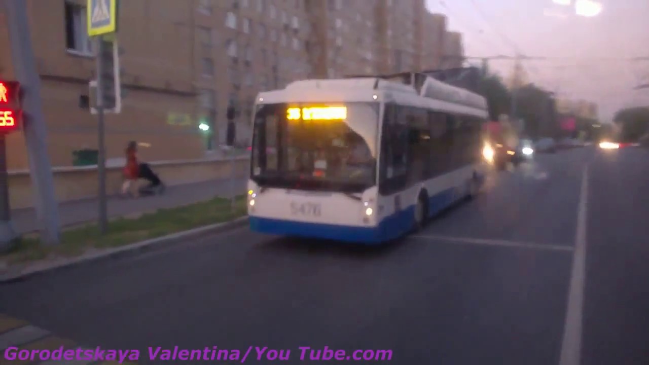 Троллейбус 35 от Полежаевской до Краснопресненской