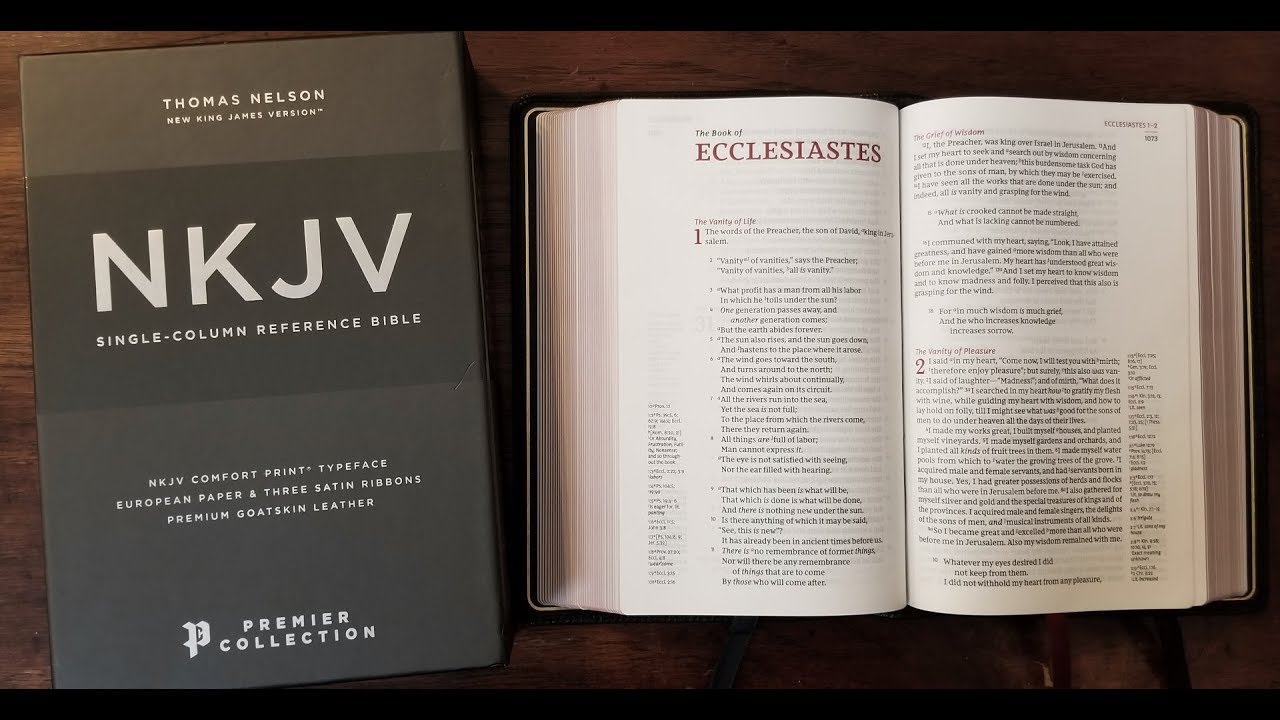 NKJV Single Column Reference Bible Premier Collection Review