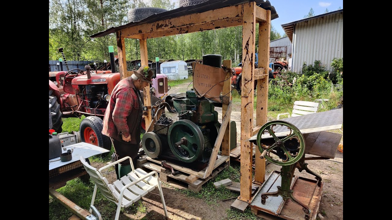 Lister moottorin käynnistys / Lister Diesel Stationary Engine Start Up