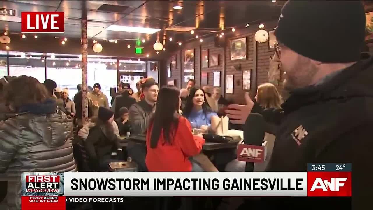Dozens head to local businesses as snowstorm hits Metro Atlanta