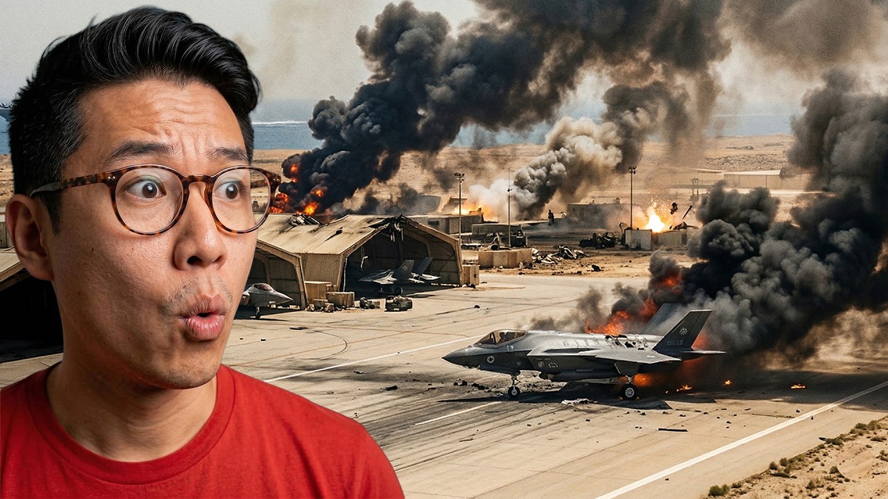 Iran DEMOLISHES Israel's F-35 Base, 300 Missiles OVERWHELM Iron Dome, US Carriers ESCAPE