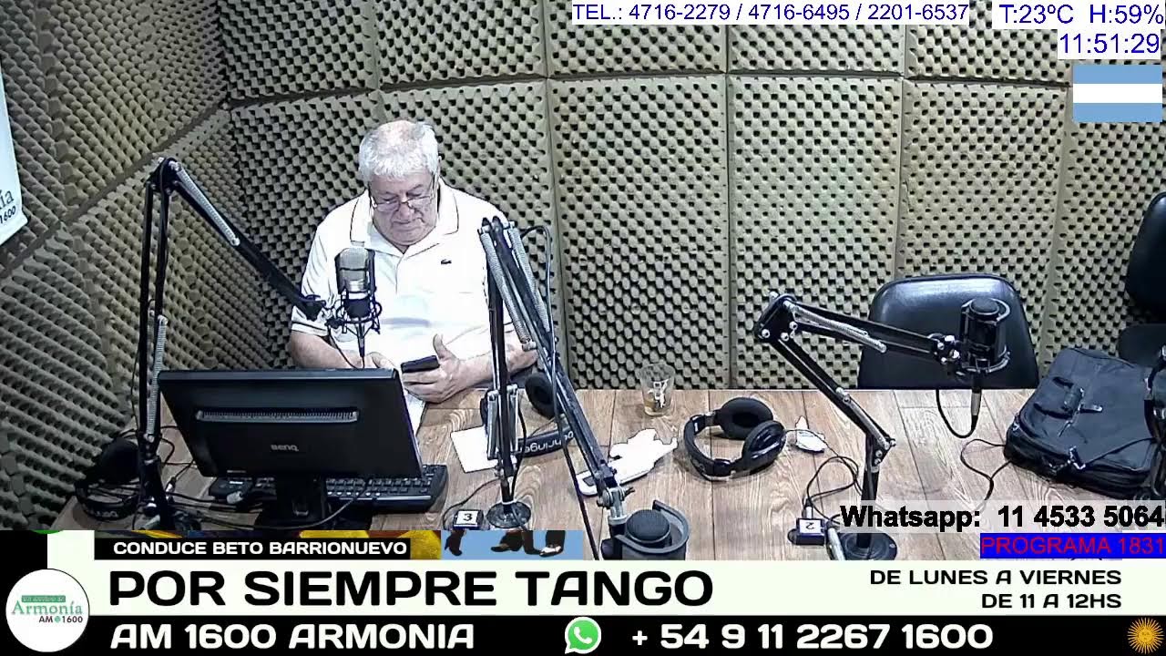 POR SIEMPRE TANGO 16-03-2026 -  EN #VIVO POR AM 1600 ARMONIA