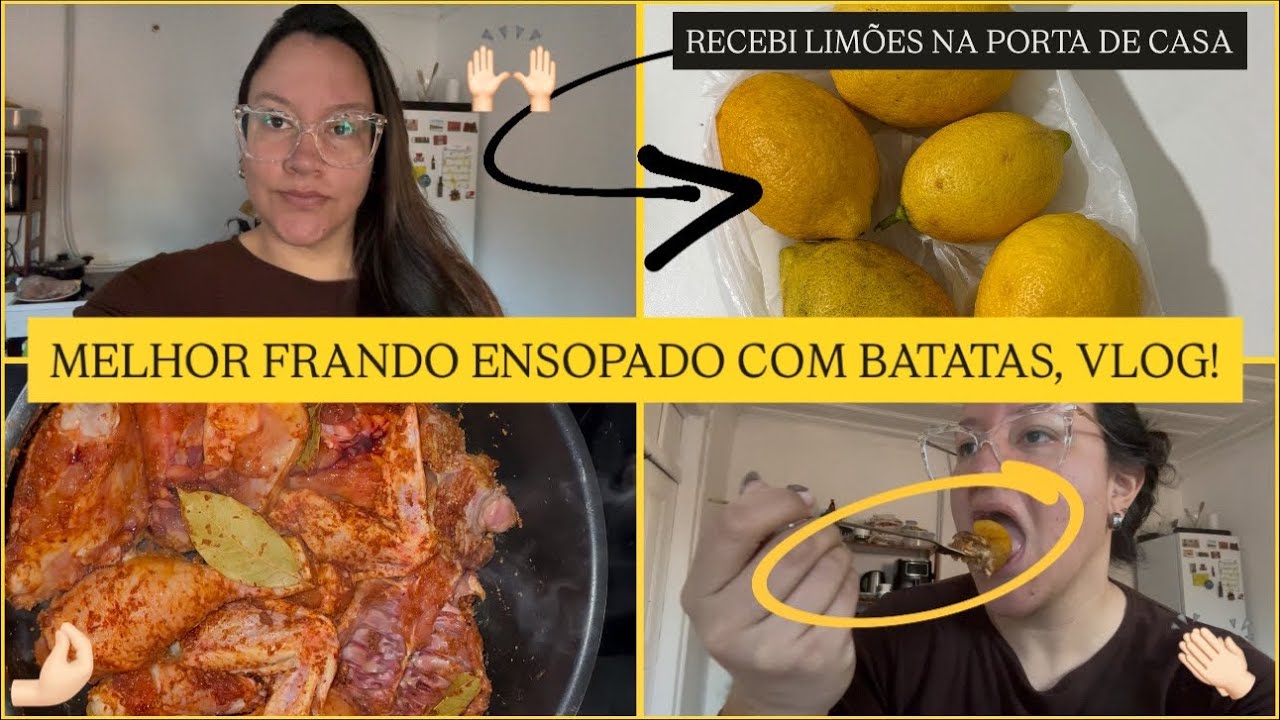 RECEBI LIMÕES NA PORTA DE CASA, COISA DE ALDEIA 🇵🇹 DO NADA UM ZI NA COZINHA! FRANGO ENSOPADO 🤌🏻 VLOG