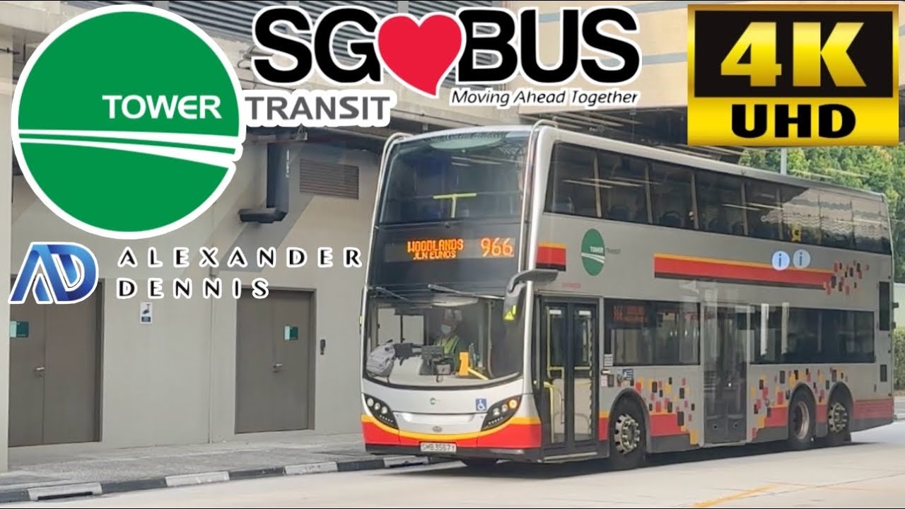 [Tower Transit Bus Singapore: 966 Woodlands 兀蘭 to Marine Parade Road 馬林百列 via Kallang] Enviro500MMC