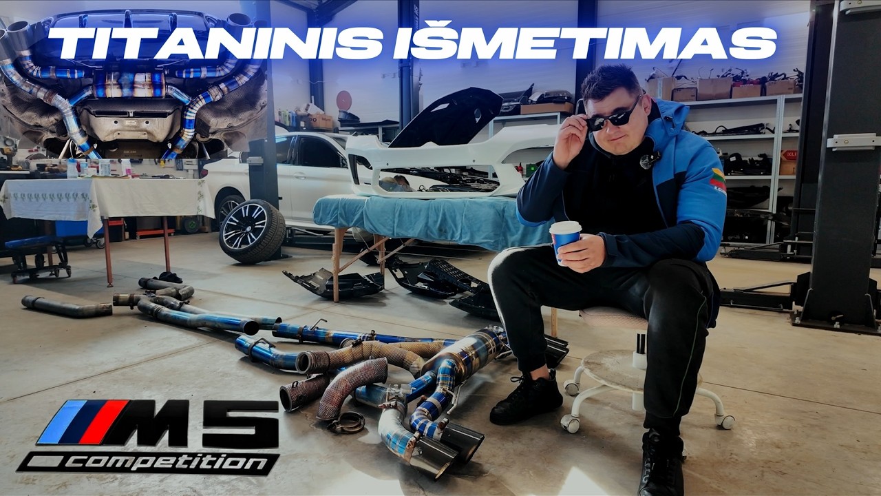 TITANINIS išmetimas ant M5 😱🔥 | GARSO TESTAS + Test Drive
