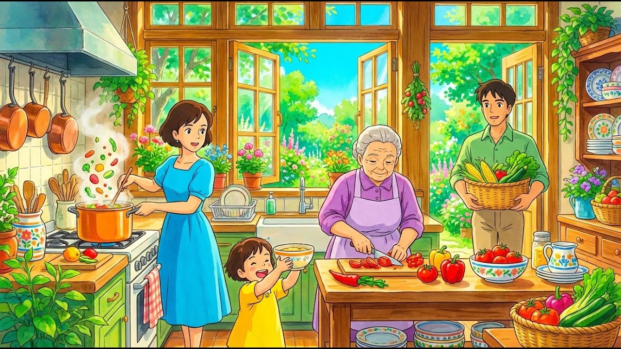 Summer Days in the Countryside, Memories in a Peaceful Village | Cooking ASMR | Ghibli-Style Video